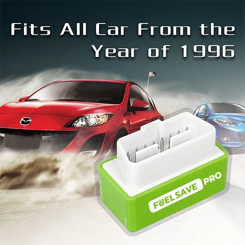 close up fo Fuel Save Pro and 2 cars